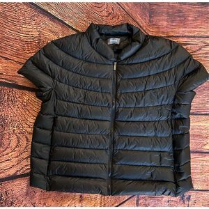 MARTHA STEWART  Down Puffer Cap Sleeve Jacket Vest Large